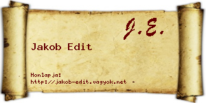 Jakob Edit névjegykártya