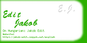 edit jakob business card